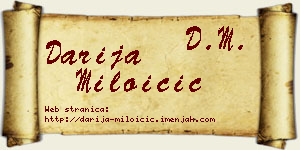 Darija Miloičić vizit kartica